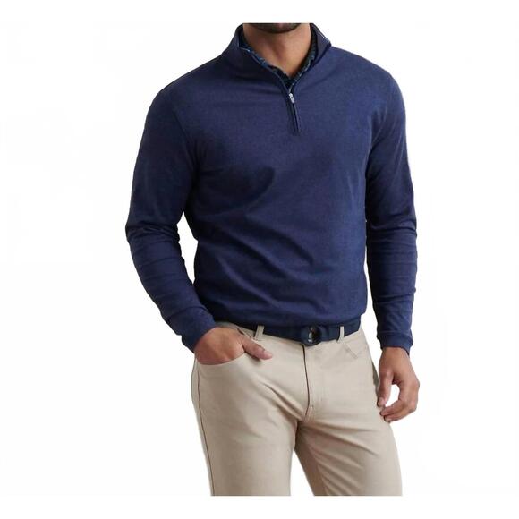 NEW PETER MILLAR ardent air performance quarter-zip pullover in navy